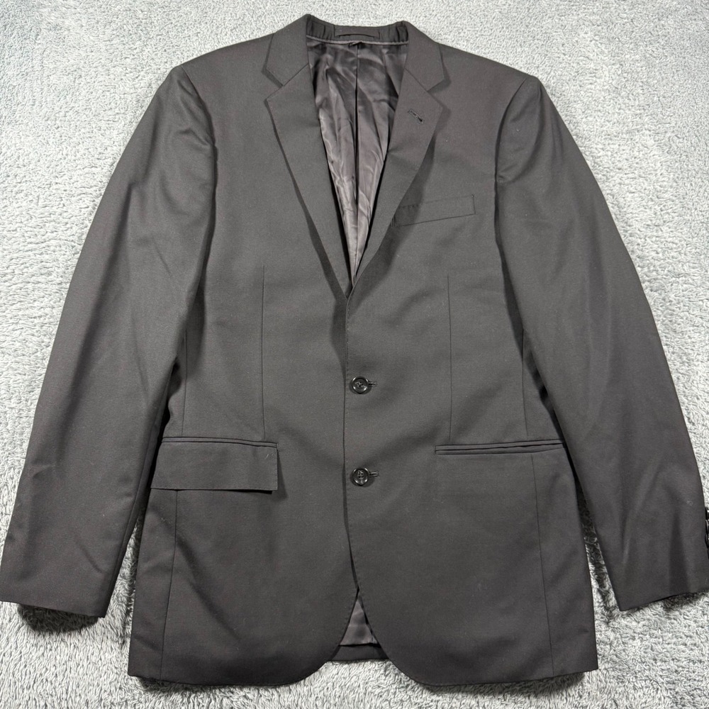 J.Crew Ludlow Suit Jacket‎ Mens 38R Black Loro Piana Super 120s Wool Blazer